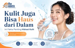Minum air putih untuk hidrasi kulit